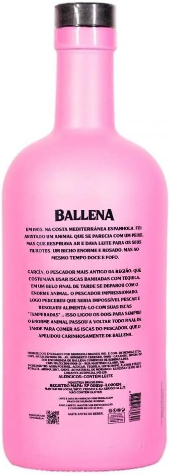 Licor Ballena Creme De Morango com Tequila 750ml - Imagem 2