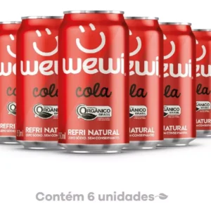 Refrigerante Wewi Orgânico kit 6 refrigerante sabor cola 350ml